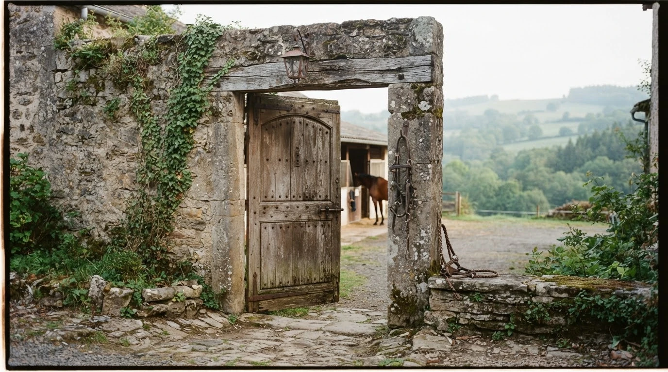 Entrée du équin'ox, centre équestre à Saint-Clément