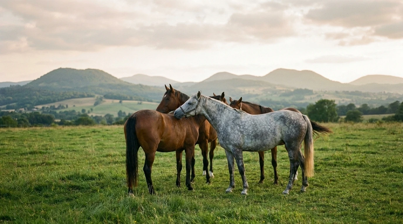 Les chevaux du équin'ox en liberté, Allier